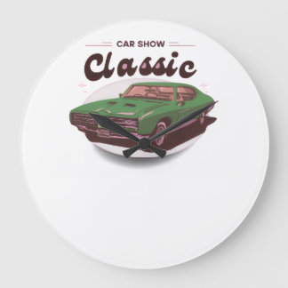 Grande Horloge Ronde Salon de voitures classiques