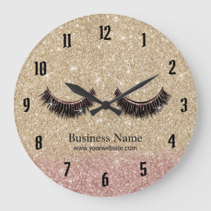 Grande Horloge Ronde Salon Gold Glitter Lashes
