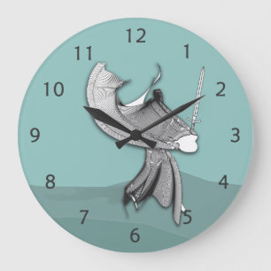 Grande Horloge Ronde Samurai numérique