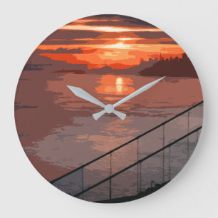 Grande Horloge Ronde San Francisco Sunrise Retro