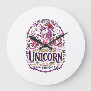 Grande Horloge Ronde Santa Licorne Favorite de Santa Licorne