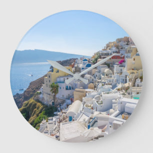 Grande Horloge Ronde Santorin Grèce - journée ensoleillée d'été à
