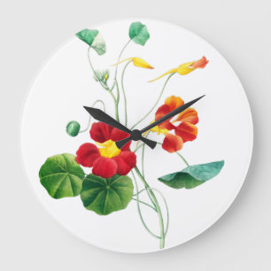 Grande Horloge Ronde Saule rouge II Rêverie : Botanique vintage
