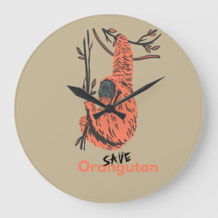 Grande Horloge Ronde Sauver orang-outan