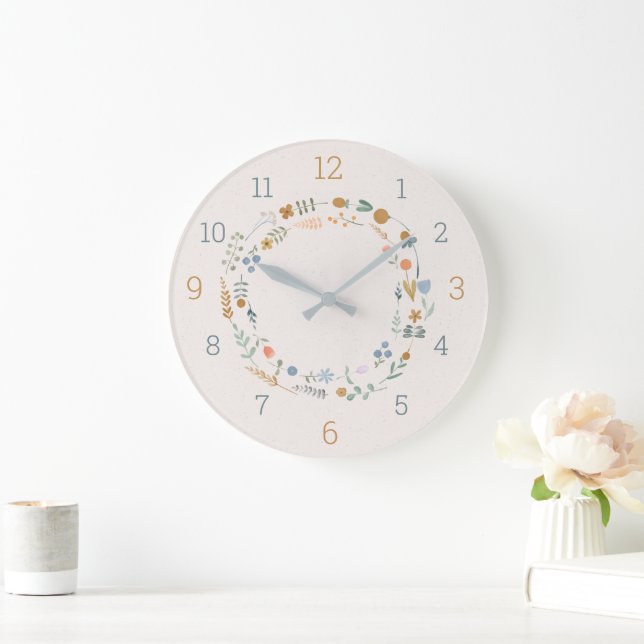 Grande Horloge Ronde Savvy Nature Babies Acrylique Wall Clock (Maison)