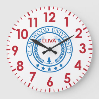 GRANDE HORLOGE RONDE SC DE CHIFFRES D'UNIVERSITÉ DE CLAREWOOD