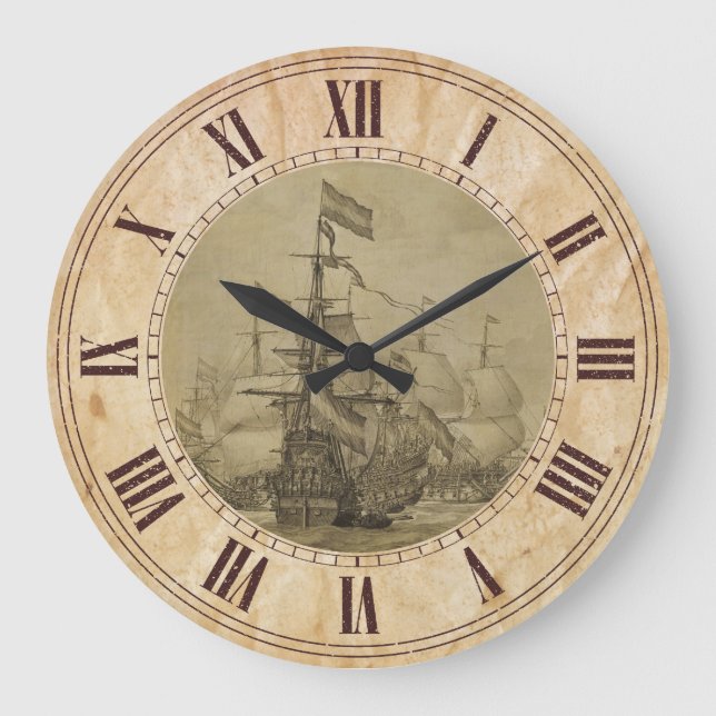 Grande Horloge Ronde Scène maritime (Recto)