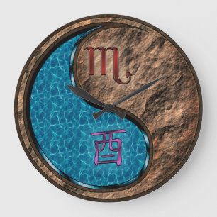 Grande Horloge Ronde Scorpion & Coq de Terre