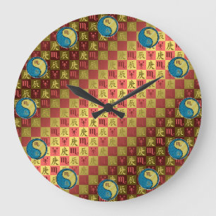 Grande Horloge Ronde Scorpion & Dragon de Métal