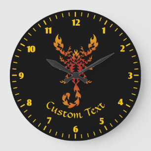Grande Horloge Ronde Scorpion flamant