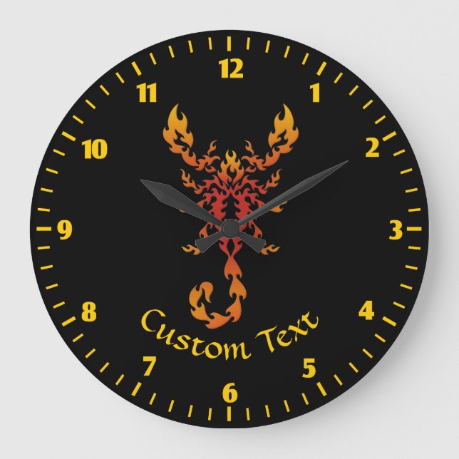 Grande Horloge Ronde Scorpion flamant (Recto)