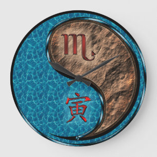 Grande Horloge Ronde Scorpion & Tigre de Terre