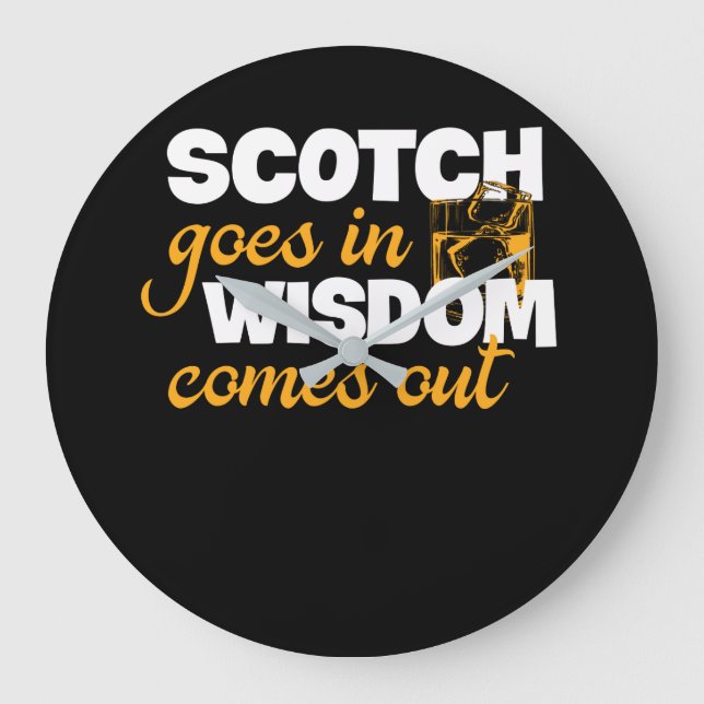 Grande Horloge Ronde Scotch Whisky Va Dans La Sagesse Sortent (Recto)
