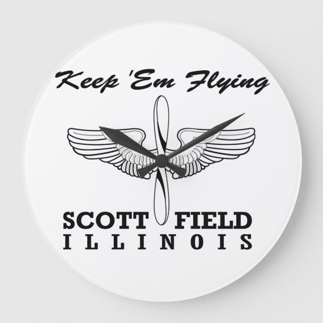 Grande Horloge Ronde Scott Field (Base aérienne), Belleville, IL (Recto)