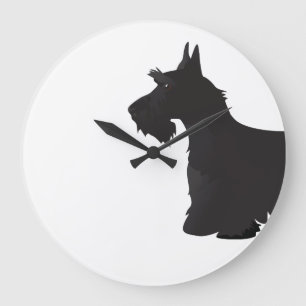 Grande Horloge Ronde Scottie Scottish Terrier Basic Breed