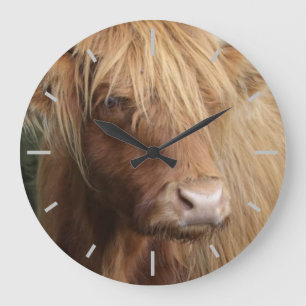 Grande Horloge Ronde Scottish Highland cow