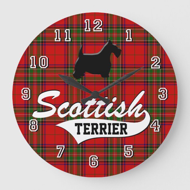 Grande Horloge Ronde Scottish Terrier (Recto)