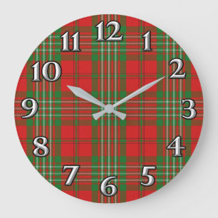 Grande Horloge Ronde Scottish Time Accents Clan Scott Tartan