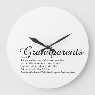 Grande Horloge Ronde Script de définition du meilleur parent