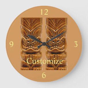 Grande Horloge Ronde Sculpture Gold Tiki Thunder_Cove