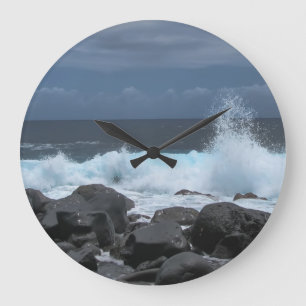 Grande Horloge Ronde Se briser de vagues