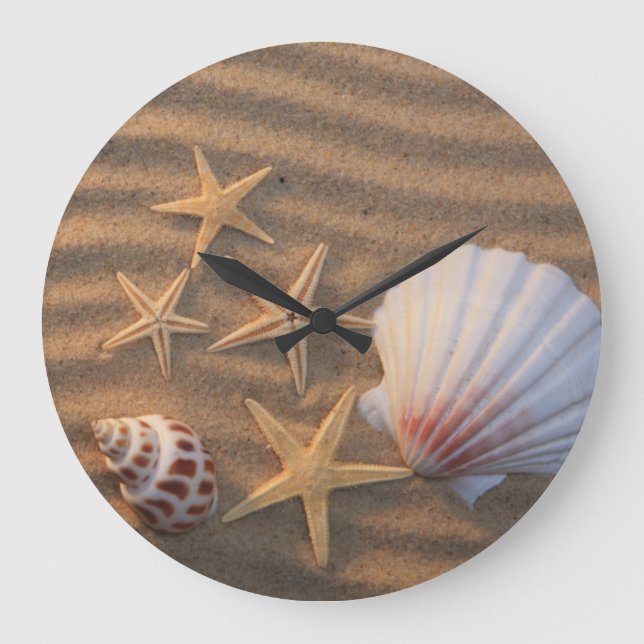 Grande Horloge Ronde Sea Shells And Starfish (Recto)