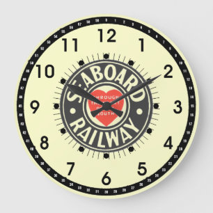 Grande Horloge Ronde Seaboard Air Line Railway Heart Logo