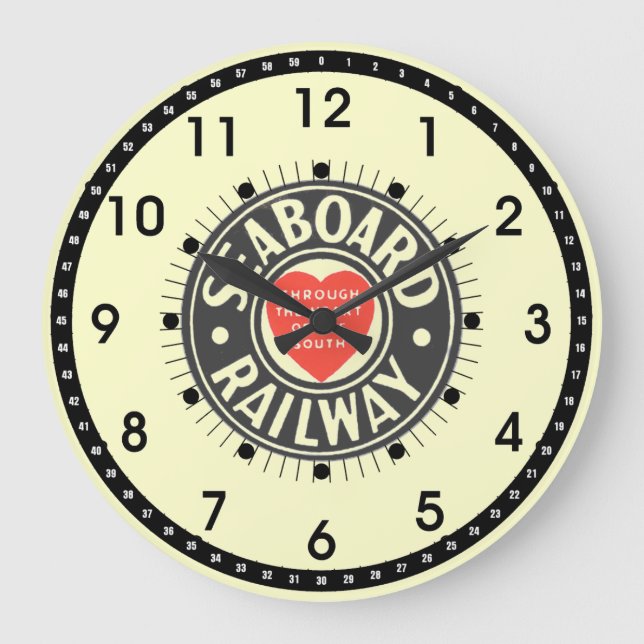 Grande Horloge Ronde Seaboard Air Line Railway Heart Logo (Recto)