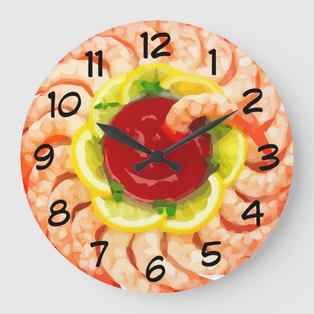 Grande Horloge Ronde Seafood Theme Kitchen Wall Clocks (Recto)