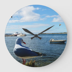 Grande Horloge Ronde Seagull, Boats et The Ocean