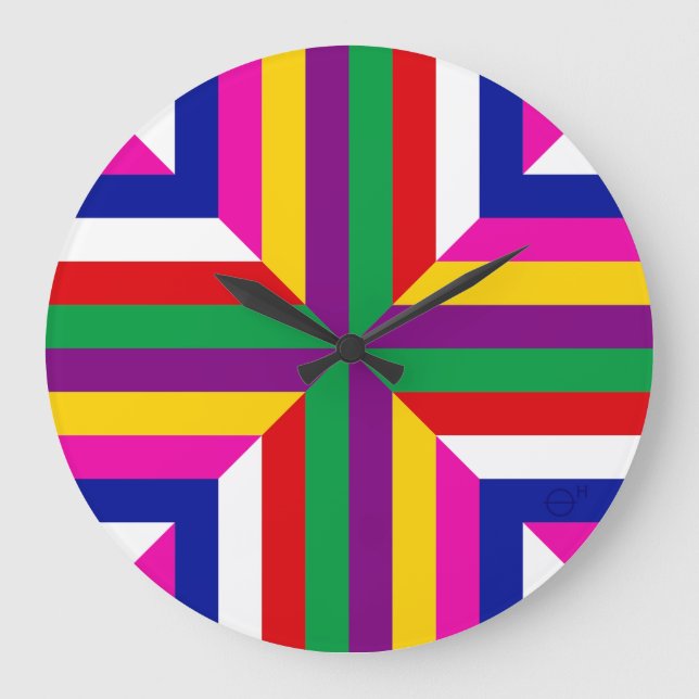 Grande Horloge Ronde Section stellaire transversale - Violet/Vert - Équ (Recto)