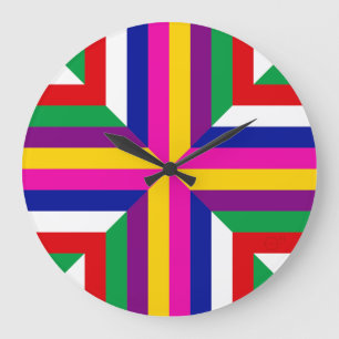 Grande Horloge Ronde Section transversale stellaire - Équilibré Magenta