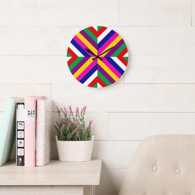 Grande Horloge Ronde Section transversale stellaire - Magenta/Jaune - D (Salle de lecture)