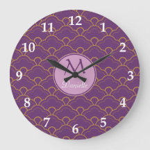 Seigaiha Scallop Purple Or rose Orient