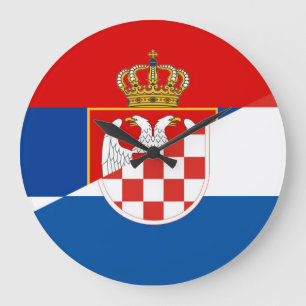 Grande Horloge Ronde serbia croatia flag country demi-symbol