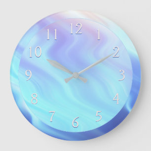Grande Horloge Ronde Serene Turquoise Lavender Rose