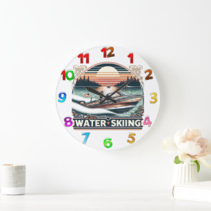 Grande Horloge Ronde Sérénité De La Voile : Un Homme En Bateau De Pilot