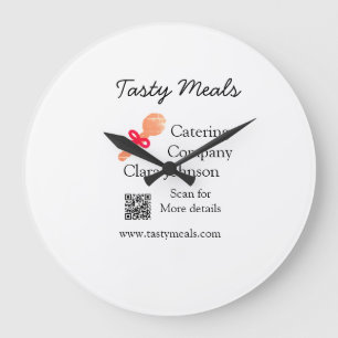 Grande Horloge Ronde Services de restauration ajouter nom QR code site 