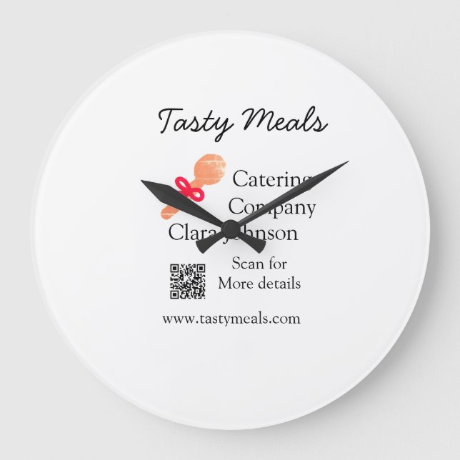 Grande Horloge Ronde Services de restauration ajouter nom QR code site  (Recto)