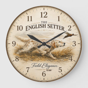 Grande Horloge Ronde SETTER ANGLAIS, L'Art de la Chasse