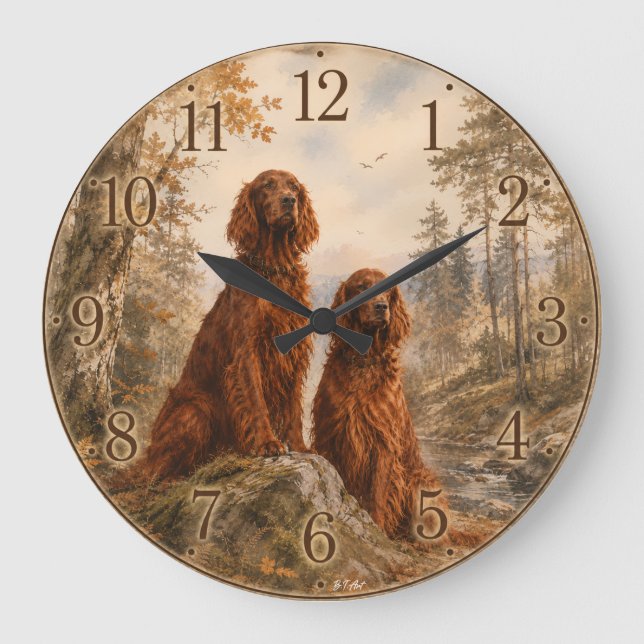 Grande Horloge Ronde Setter irlandais   (Recto)