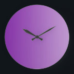Grande Horloge Ronde SEULEMENT dégradés de COULEUR - violet<br><div class="desc">Uniquement composition couleur par EDDA Fröhlich | Modèle : couleur arrière - plan pour votre texte ou image | Tendance : coloriez votre vie</div>