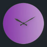 Grande Horloge Ronde SEULEMENT dégradés de COULEUR - violet<br><div class="desc">Uniquement composition couleur par EDDA Fröhlich | Modèle : couleur arrière - plan pour votre texte ou image | Tendance : coloriez votre vie</div>