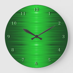Grande Horloge Ronde Shaded Emerald Green Wall Clock