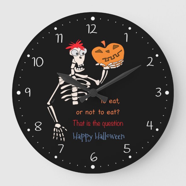 Grande Horloge Ronde Shakespeare à Halloween Large Clock (Recto)
