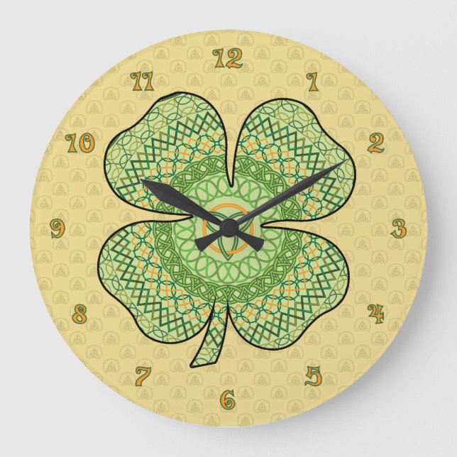 Grande Horloge Ronde Shamrock celte (Recto)