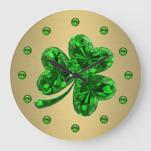 Grande Horloge Ronde Shamrock Emerald
