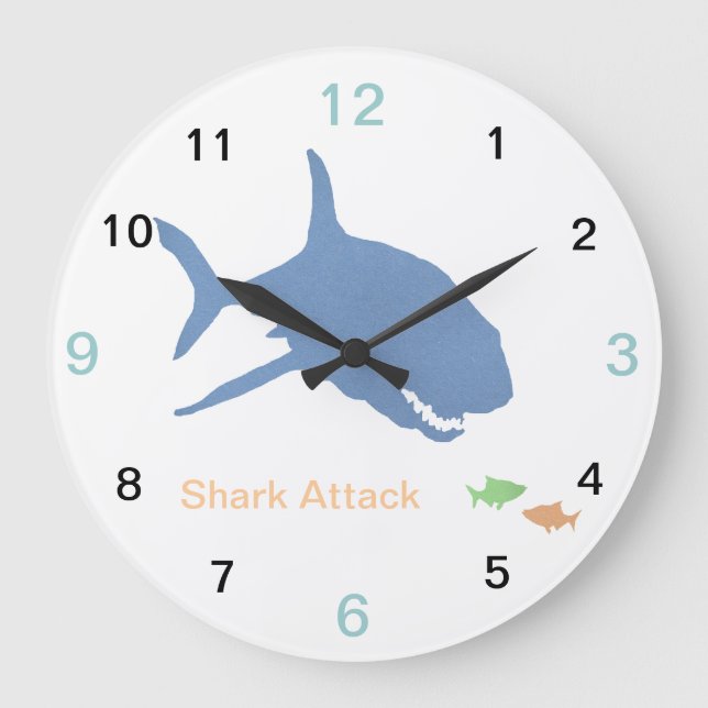 Grande Horloge Ronde Shark Wall Clock (Recto)