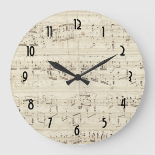 Grande Horloge Ronde Sheet Music on Parchment Paper