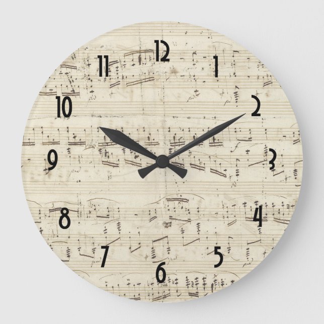 Grande Horloge Ronde Sheet Music on Parchment Paper (Recto)